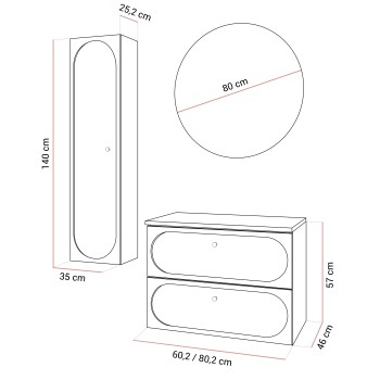 Badezimmerschrank IVORY