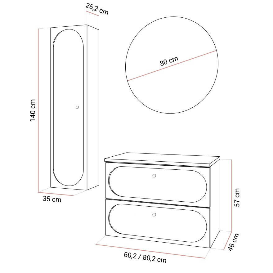 Badezimmer-Set IVORY