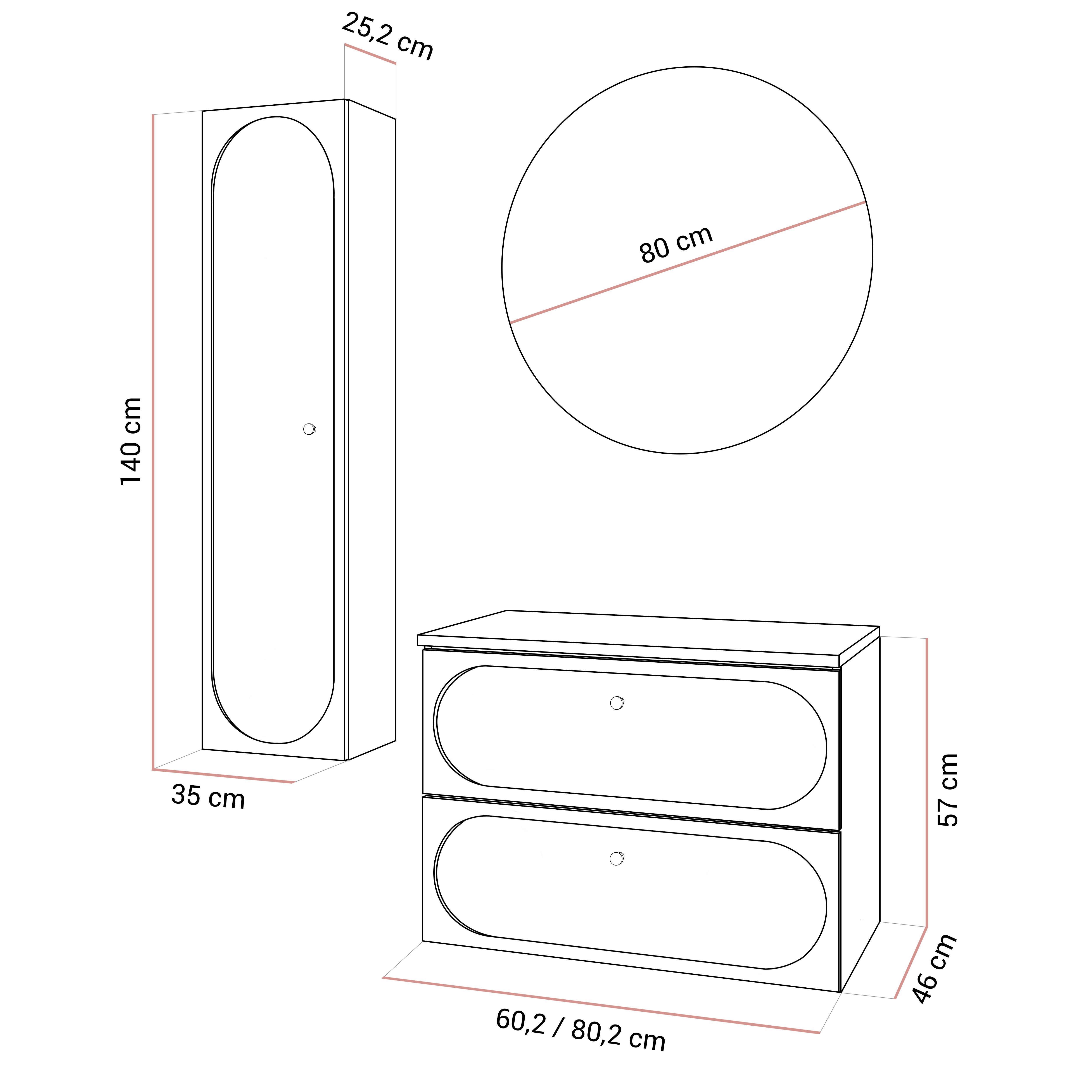 Badezimmerschrank IVORY