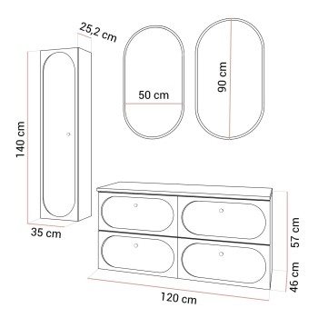 Badezimmerschrank IVORY II