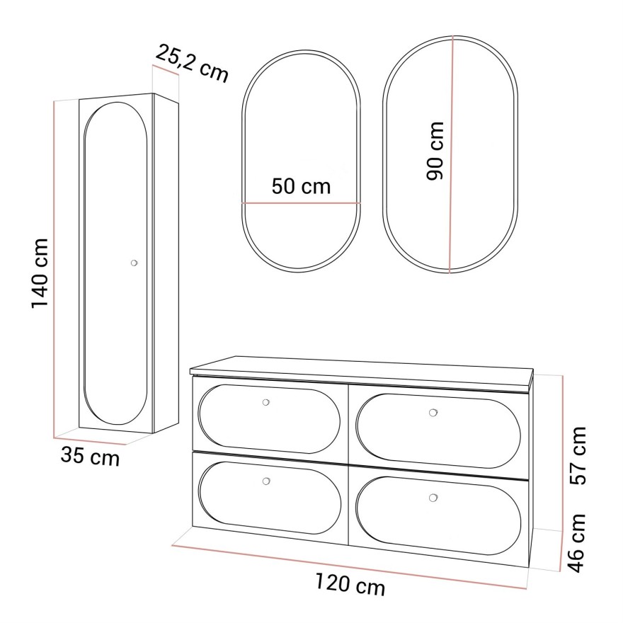 Badezimmer-Set IVORY II