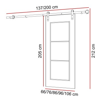 Schiebetüren mit Spiegel NICO