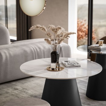 CHANTELLE 2in1 runder Couchtisch