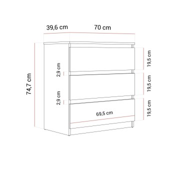 Moderne Kommode HANA M3