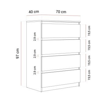 Moderne Kommode HANA M4 70