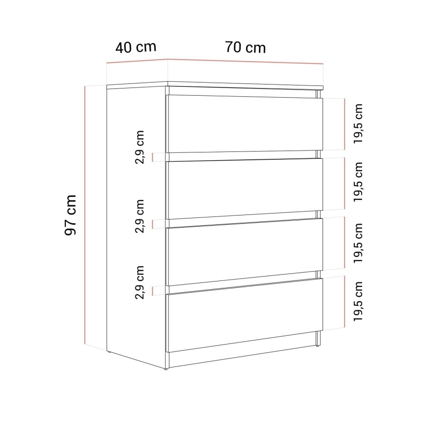 Moderne Kommode HANA M4 70