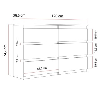 Moderne Kommode HANA M6