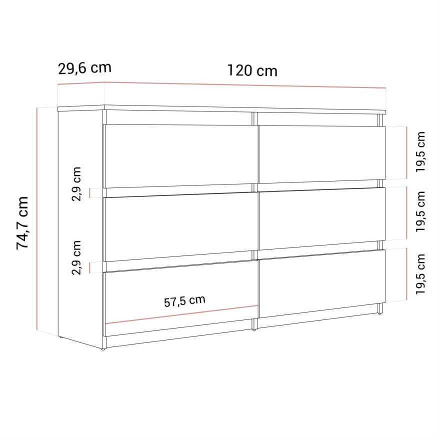 Moderne Kommode HANA M6