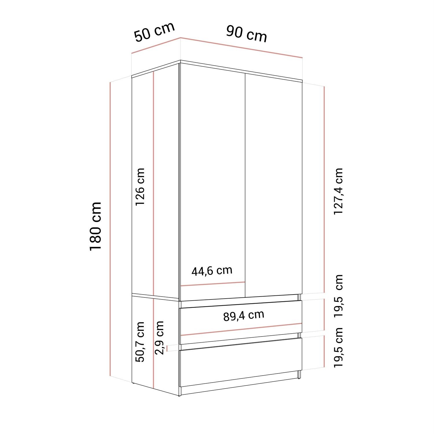 Schrank HANA SS-90