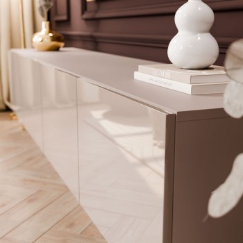 TV-Schrank COLGANTE 200 Kaschmir Hochglanz auf Beinen