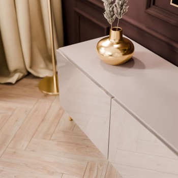 TV-Schrank COLGANTE 200 Kaschmir Hochglanz auf Beinen