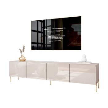 TV-Schrank COLGANTE 200 Kaschmir Hochglanz auf Beinen