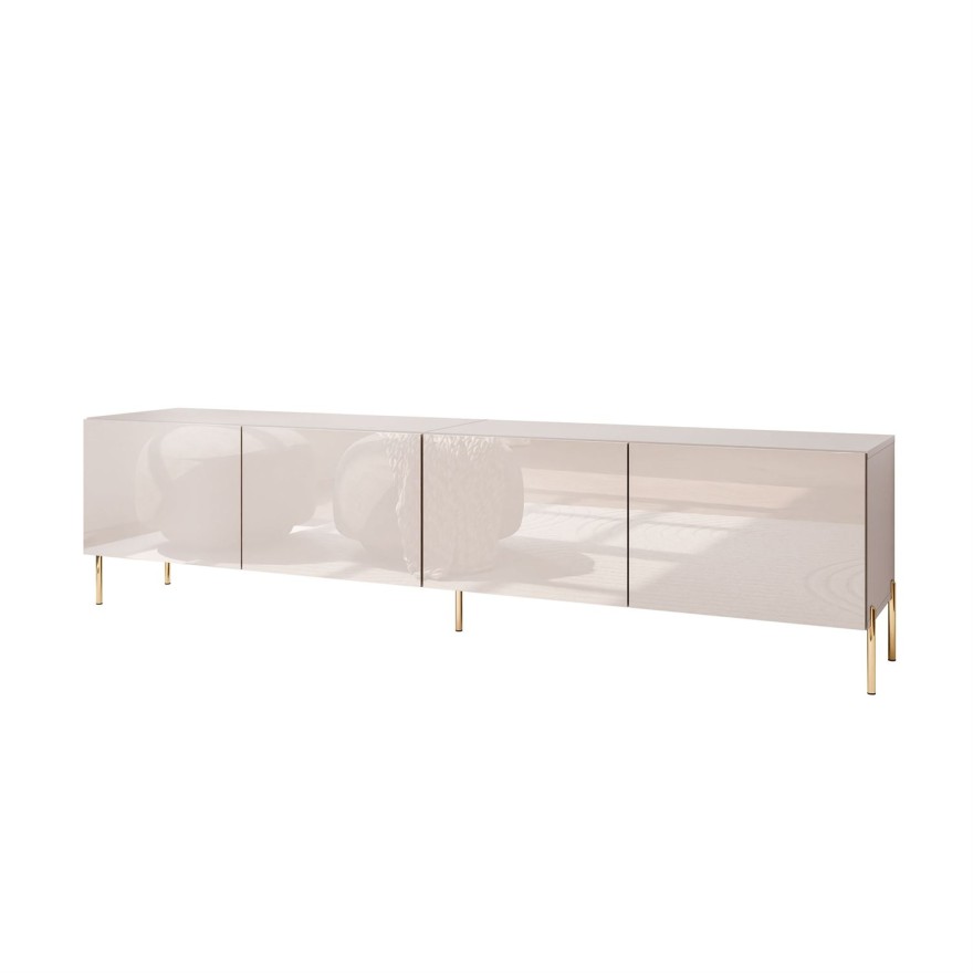 TV-Schrank COLGANTE 200 Kaschmir Hochglanz auf Beinen