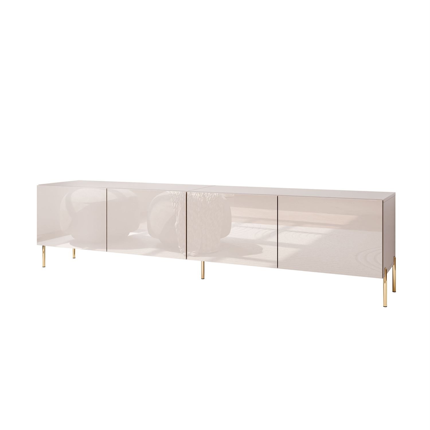 TV-Schrank COLGANTE 200 Kaschmir Hochglanz auf Beinen