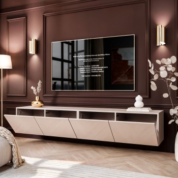 TV-Schrank COLGANTE 200 Kaschmir Hochglanz mit LED