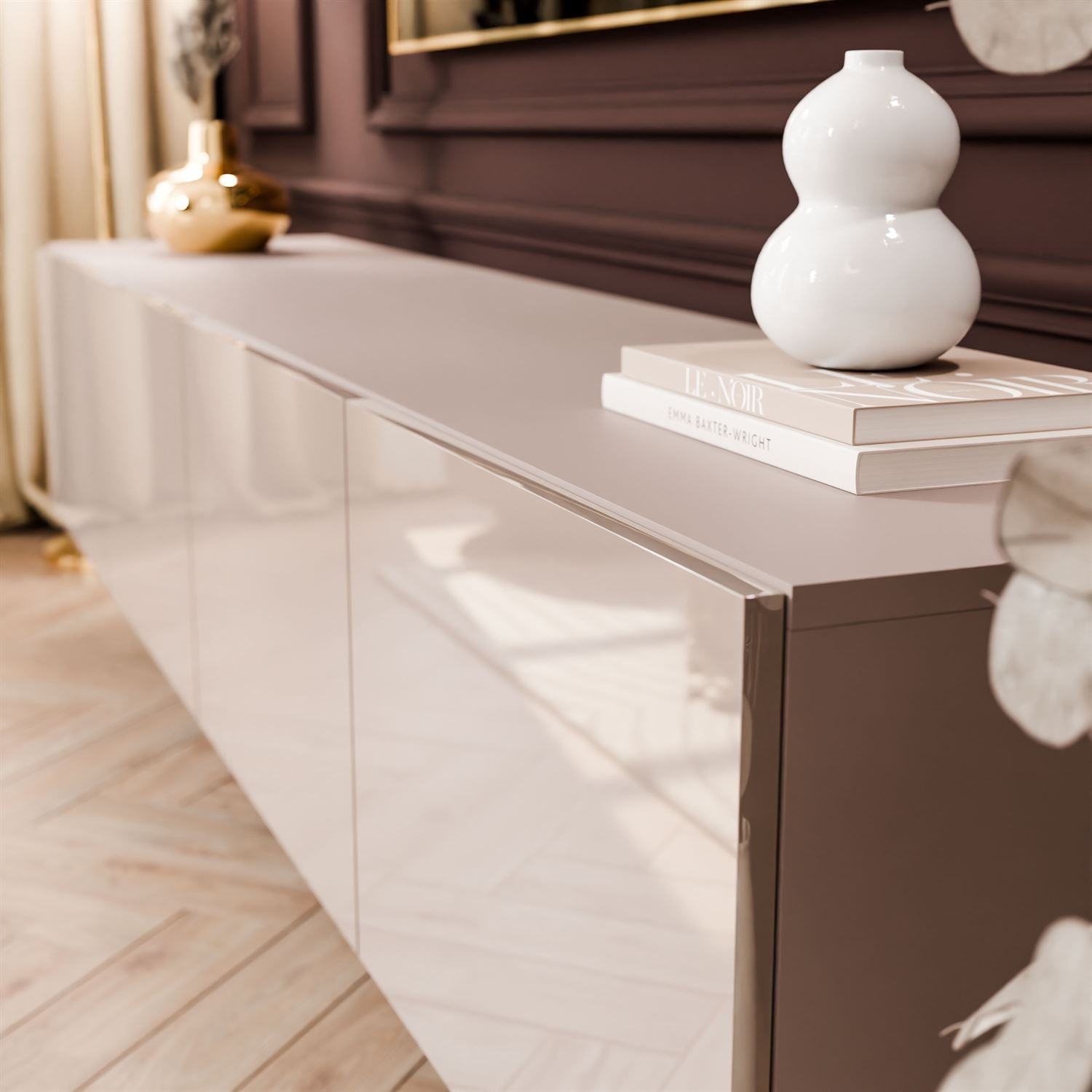 TV-Schrank COLGANTE 200 Kaschmir Hochglanz mit LED