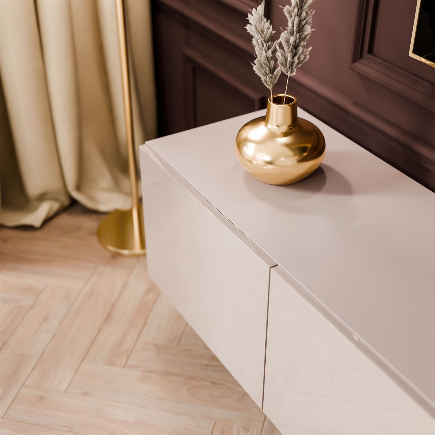 TV-Schrank COLGANTE 200 Kaschmir Hochglanz mit LED