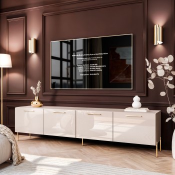 TV-Schrank AURA 200 KASCHMIR Hochglanz auf Beinen