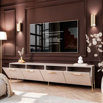 TV-Schrank AURA 200 KASCHMIR Hochglanz auf Beinen