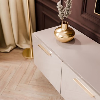 TV-Schrank AURA 200 Kaschmir Hochglanz mit Griffen