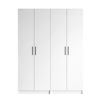 Viertüriger Kleiderschrank NORA mit Griffen