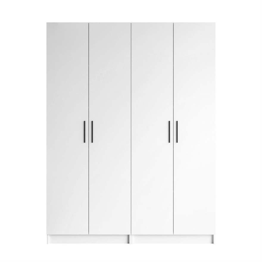 Viertüriger Kleiderschrank NORA mit Griffen