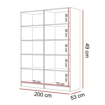 Viertüriger Kleiderschrank NORA mit Griffen