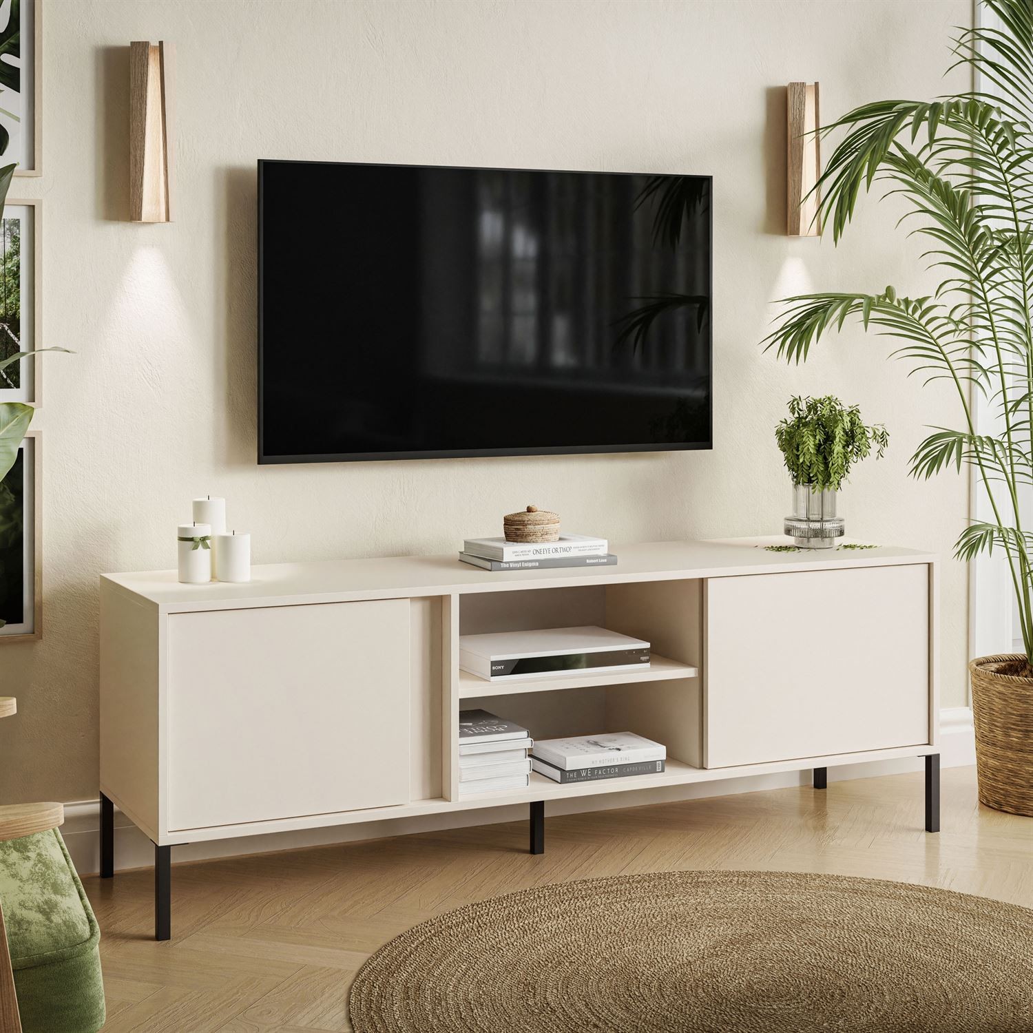 DELLE beige RTV Schrank 153 cm