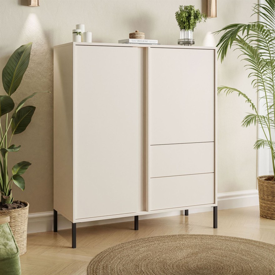 Kommode DELLE Beige 103 cm hoch
