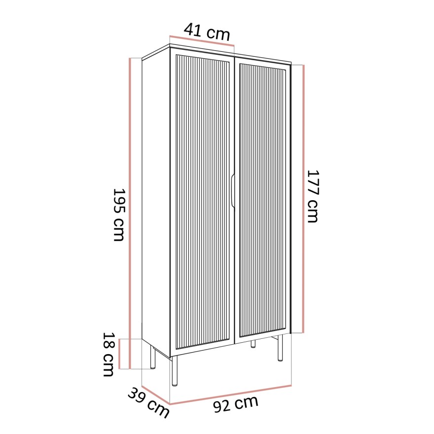 Vitrine LINEA LOFT mit LED-Beleuchtung