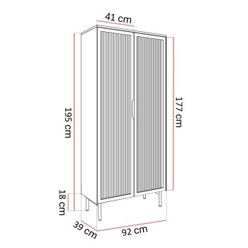 Vitrine LINEA mit LED-Beleuchtung