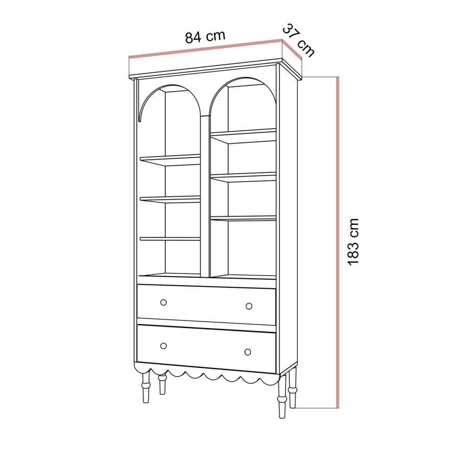 Hoher Kinderregal BABUSHKA