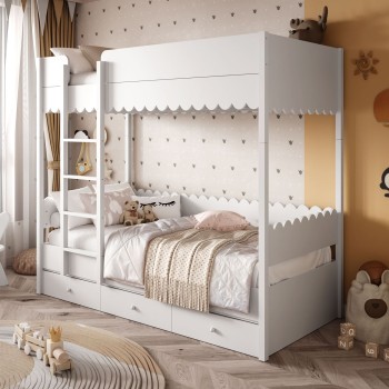 Kinder-Etagenbett BABUSHKA 90x200 cm