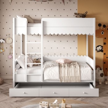 Kinder-Etagenbett BABUSHKA 90x200 cm