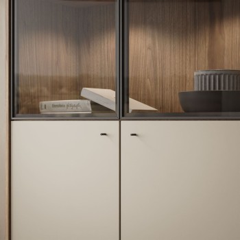 Zweiturige Vitrine ISA mit LED-Beleuchtung