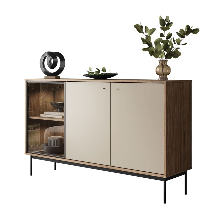 Dreiturige Kommode ISA 3D mit LED-Beleuchtung