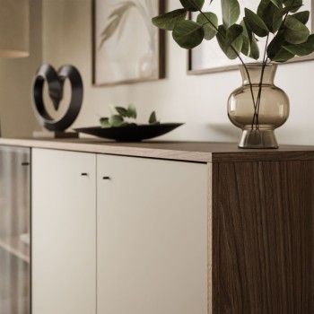 Dreiturige Kommode ISA 3D mit LED-Beleuchtung