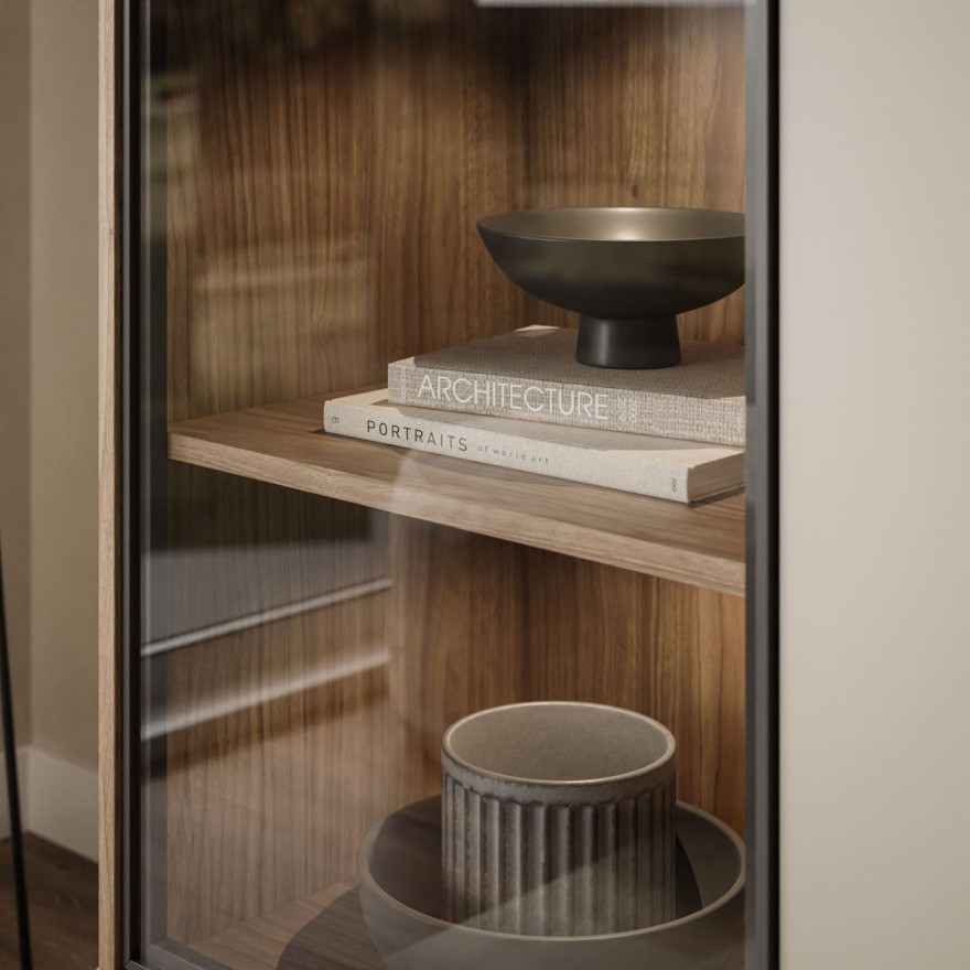 Dreiturige Kommode ISA 3D mit LED-Beleuchtung