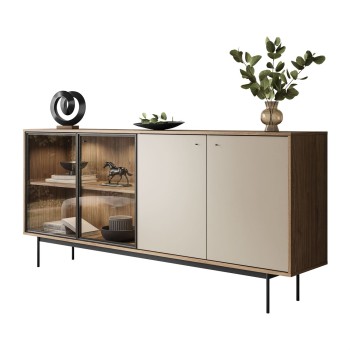 Vier­türige Kommode ISA 4D mit LED-Beleuchtung