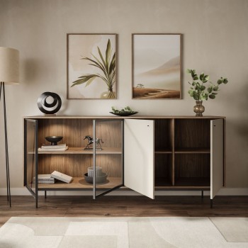 Vier­türige Kommode ISA 4D mit LED-Beleuchtung