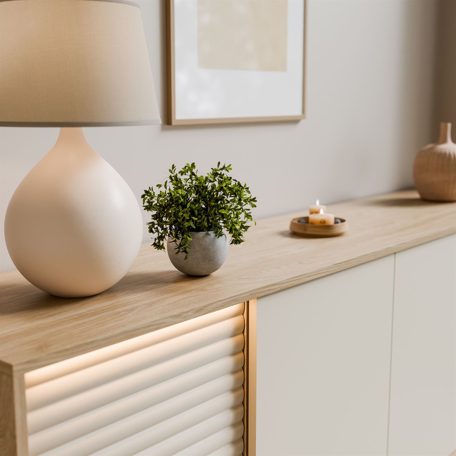 Kommode FLORENCE 3D1W mit LED-Beleuchtung