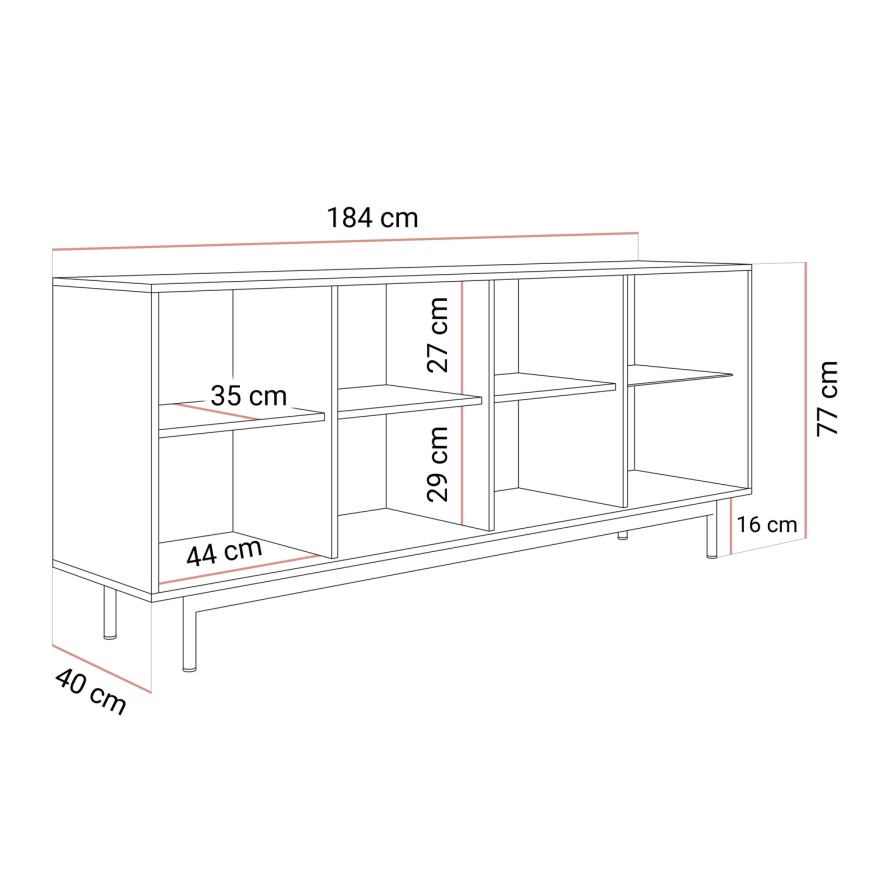 Kommode FLORENCE 3D1W mit LED-Beleuchtung