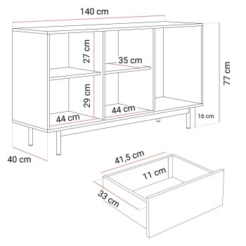 Kommode FLORENCE 2D3S mit Schubladen