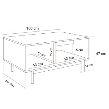 Couchtisch FLORENCE mit Stauraumn