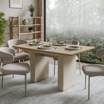 Esszimmer-Set FLORENCE – ausziehbarer Tisch mit vier Stühlen