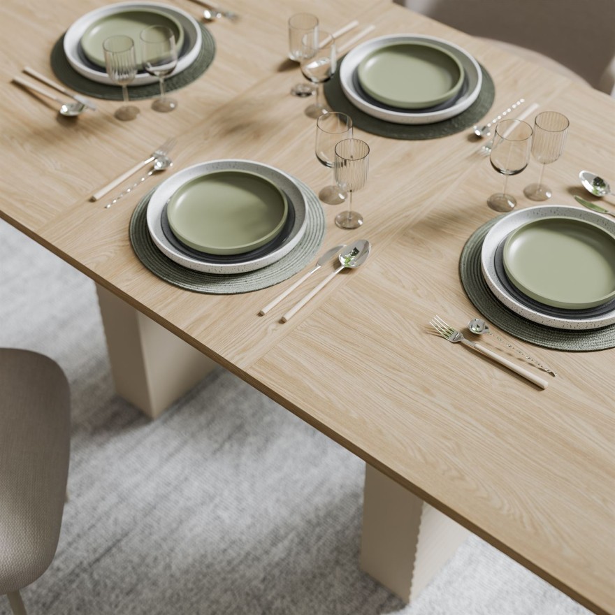 Esszimmer-Set FLORENCE – ausziehbarer Tisch mit vier Stühlen