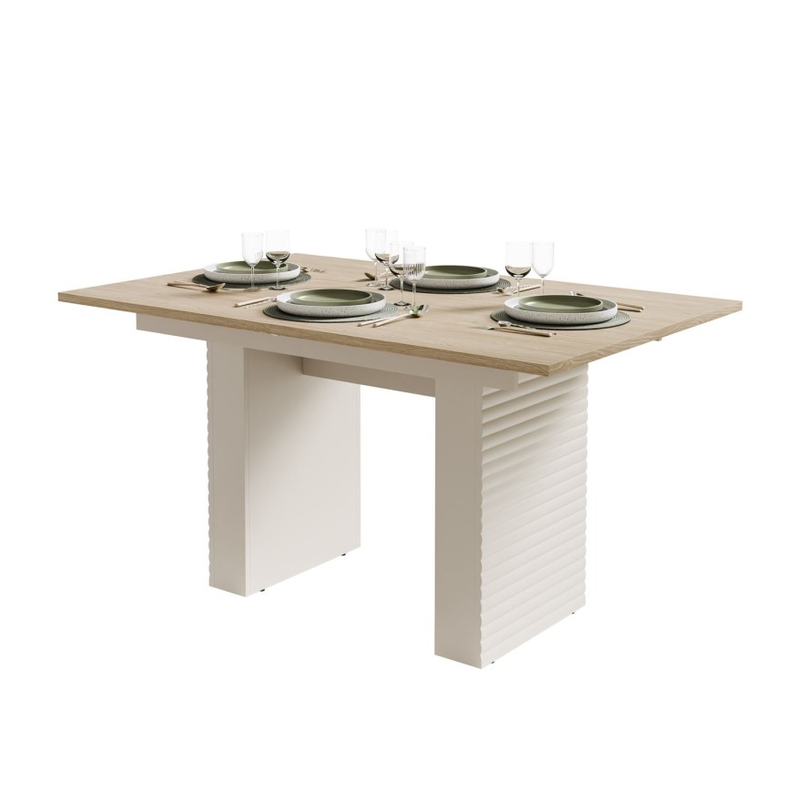 Esszimmer-Set FLORENCE – ausziehbarer Tisch mit vier Stühlen