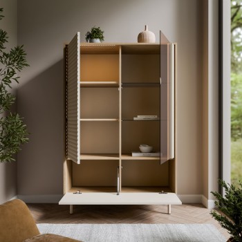 Vitrine FLORENCE 2D1W mit LED-Beleuchtung