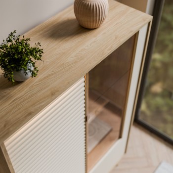 Vitrine FLORENCE 2D1W mit LED-Beleuchtung