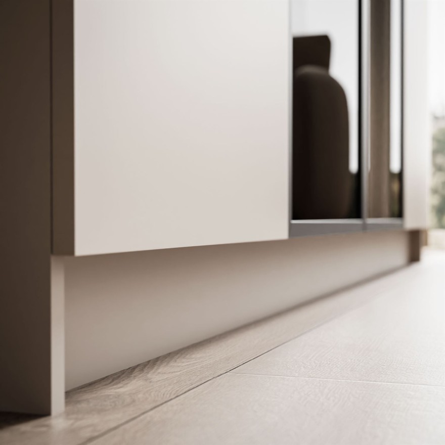 Viertüriger Schrank ATRIUM mit Glasfront